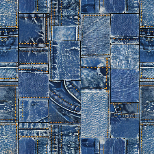 Denim Patchwork Art Panel