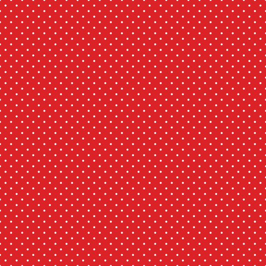 Red with White Polka Dot Art Panel