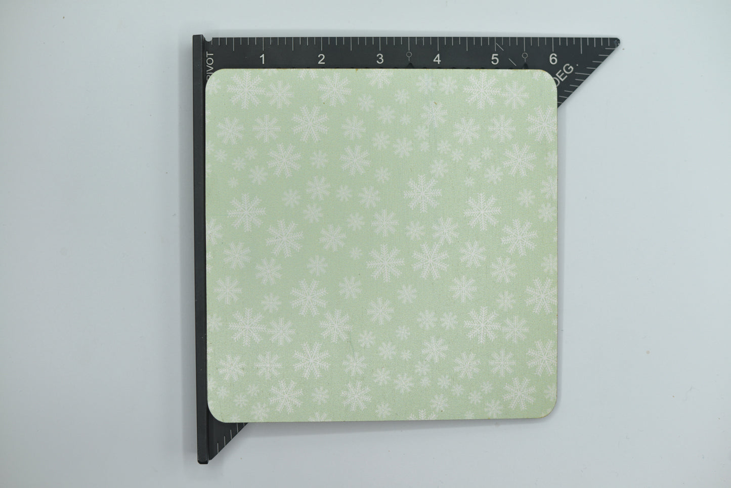 Soft Green Snowflakes Art Panel