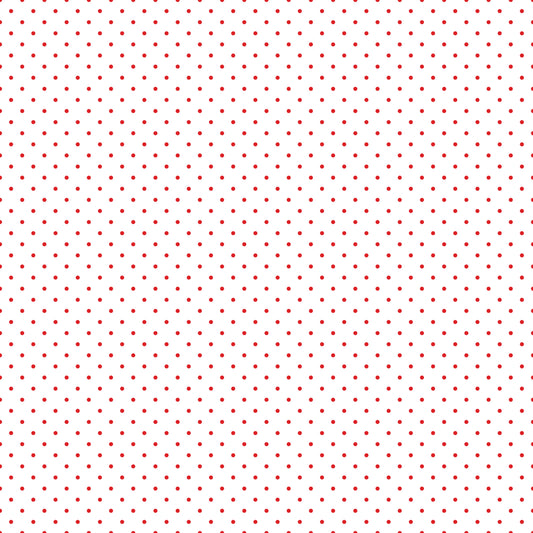 White with Red Polka Dot Art Panel